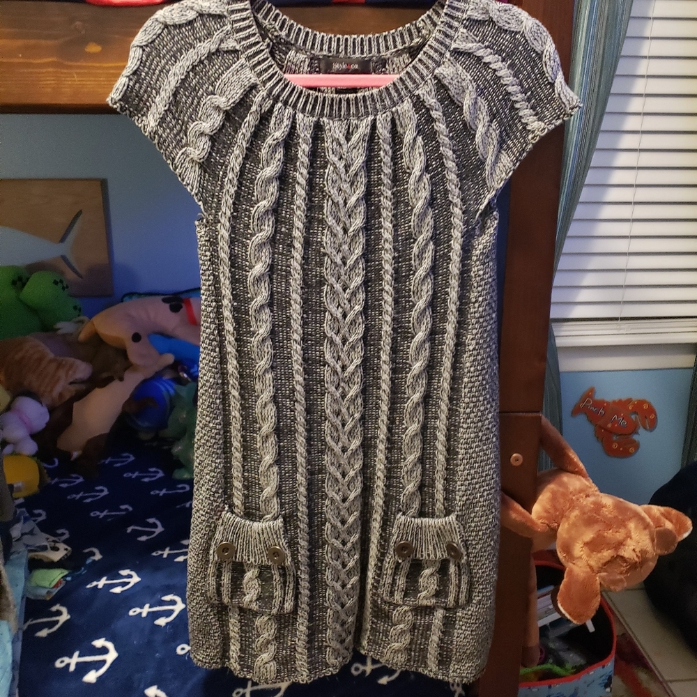 Style&co Cableknit Short Sleeve Sweater Dress 👗